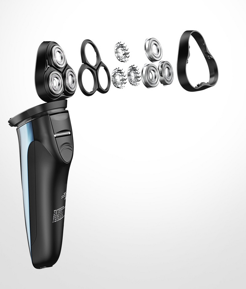 Elektrinis vandeniui atsparus skustuvas, tinkantis visam kūnui