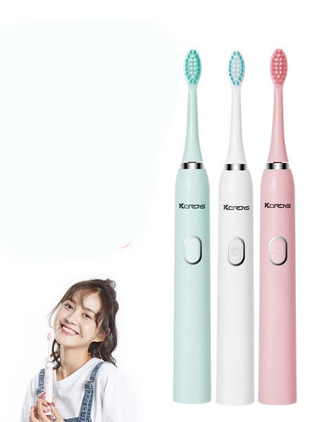 Electric toothbrush with soft bristles - three colors