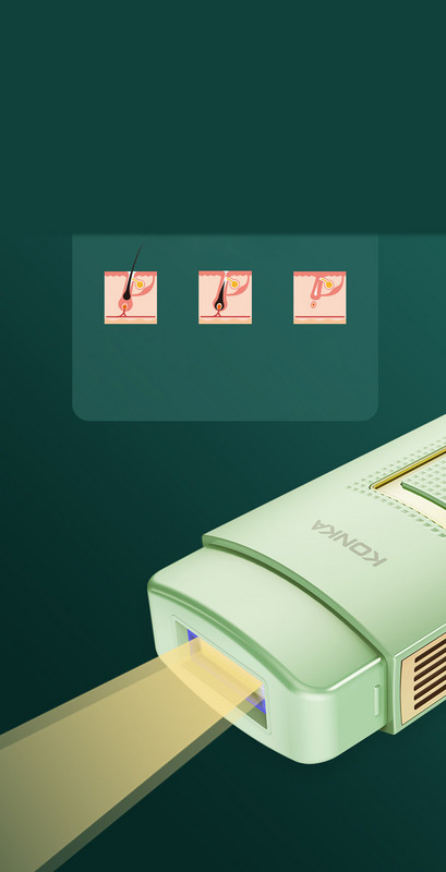 Aparāts lāzerepilācijai divās krāsās