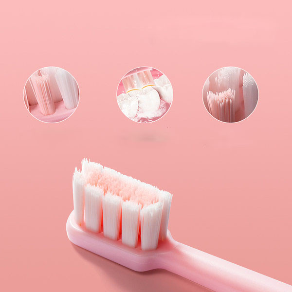 Elektrinis šepetys su minkštais šereliais ir keturiomis galvutėmis