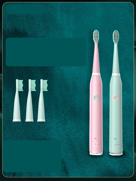 Elektrinis dantų šepetėlis žalios ir rožinės spalvos