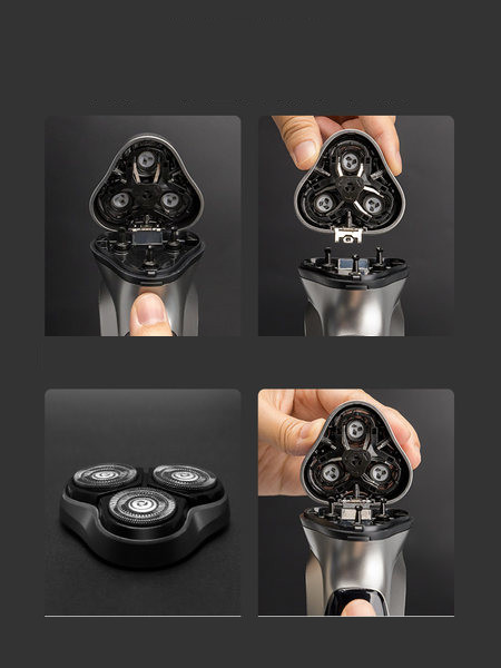 Elektriskais skuveklis vīriešiem ar trim galvām