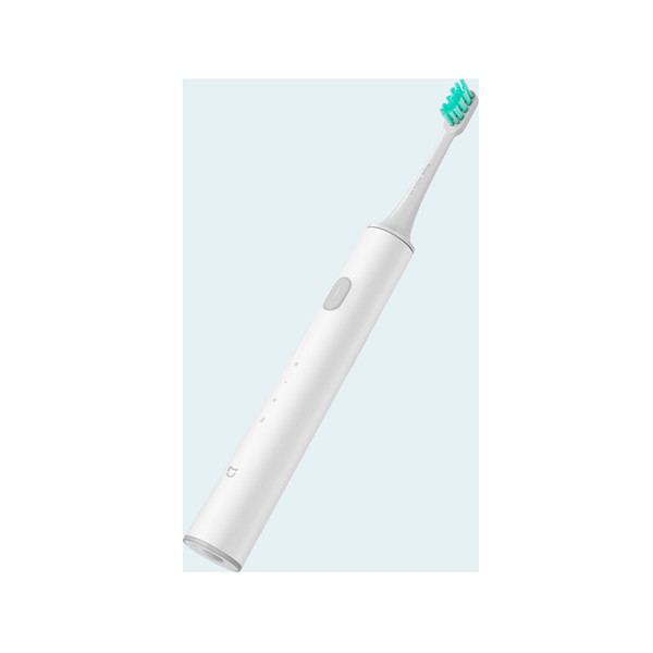 Electric toothbrush in white color