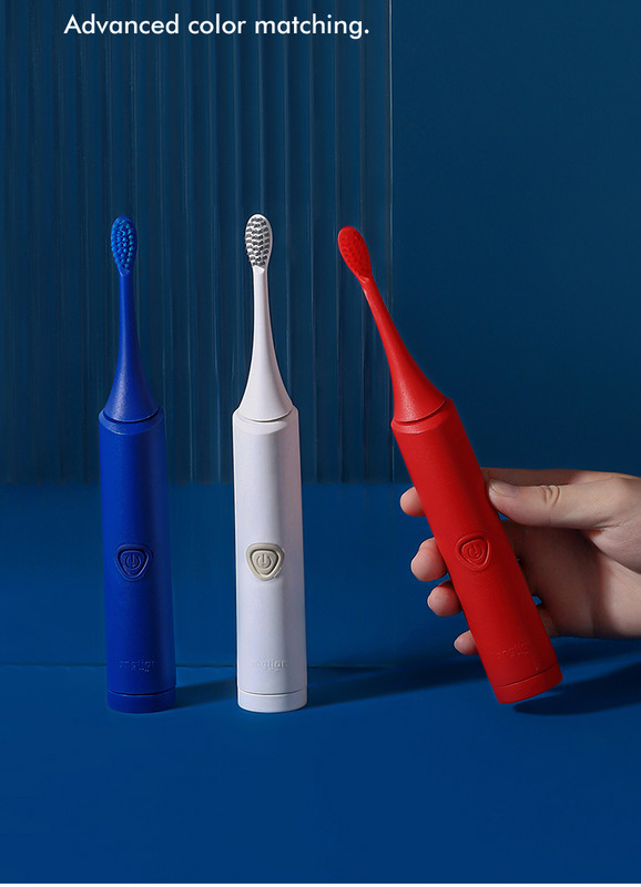 Waterproof electric toothbrush with soft bristles