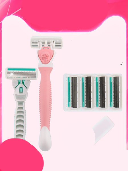 Ξυριστική μηχανή σε ροζ και μπλε