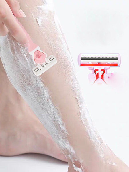 Ξυριστική μηχανή σε ροζ και μπλε