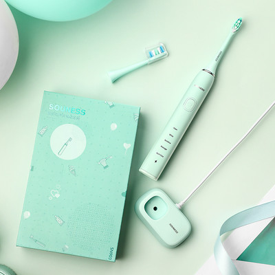 Ultragarsinis kelių spalvų elektrinis dantų šepetėlis