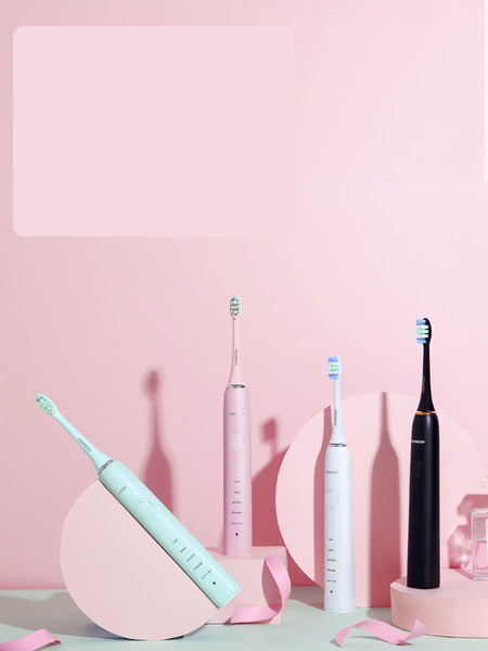 Ultragarsinis kelių spalvų elektrinis dantų šepetėlis