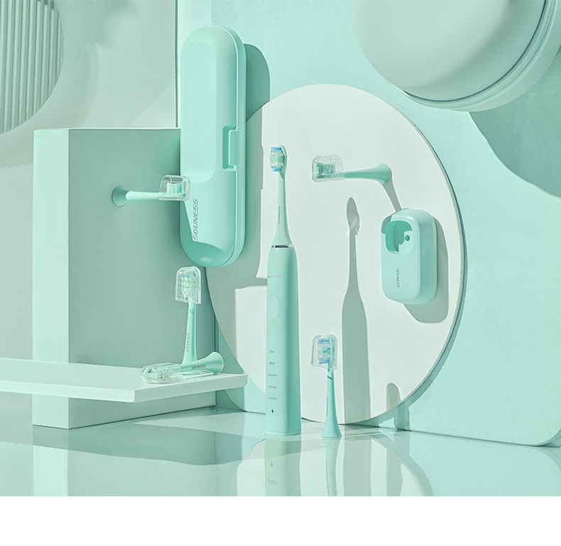 Ultragarsinis kelių spalvų elektrinis dantų šepetėlis