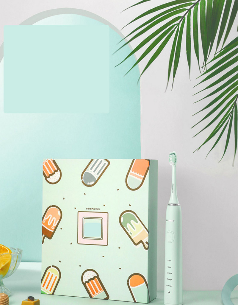 Ultragarsinis kelių spalvų elektrinis dantų šepetėlis