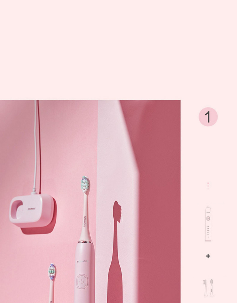 Ultragarsinis kelių spalvų elektrinis dantų šepetėlis