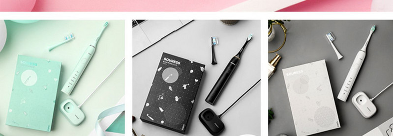 Ultragarsinis kelių spalvų elektrinis dantų šepetėlis