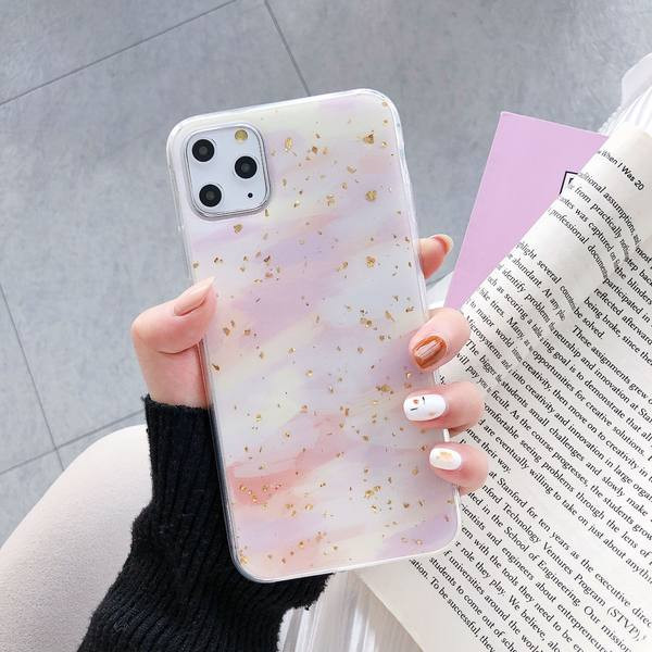 Silikona maciņš ar spīdīgām daļiņām iPhone 11 Pro Max