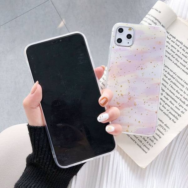 Silikona maciņš ar spīdīgām daļiņām iPhone 11 Pro Max