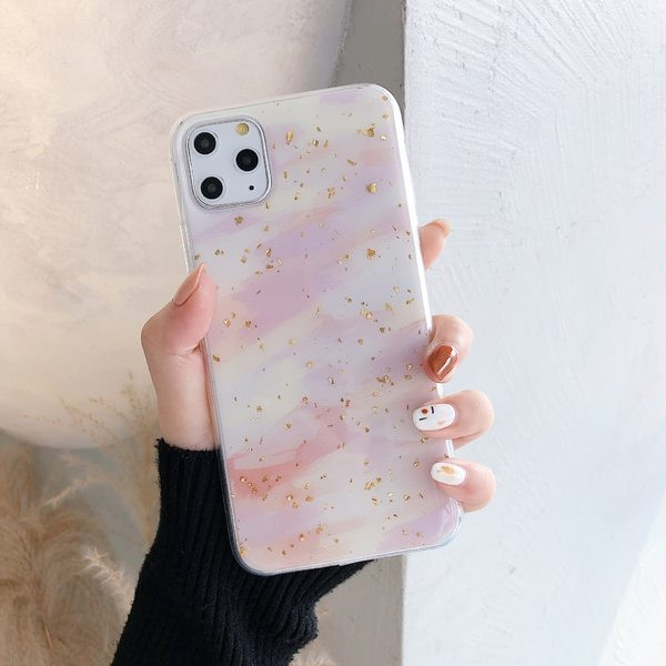 Silikona maciņš ar spīdīgām daļiņām iPhone 11 Pro Max