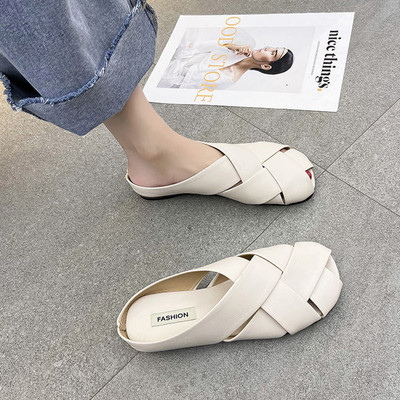 Jauns sieviešu čību modelis no eko ādas - ar plakanu zoli