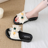 Vasaras sieviešu čības ar tilla lentīti