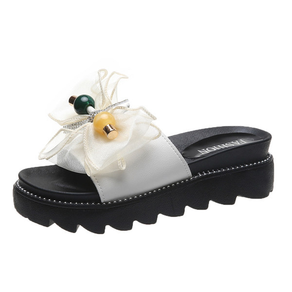 Vasaras sieviešu čības ar tilla lentīti