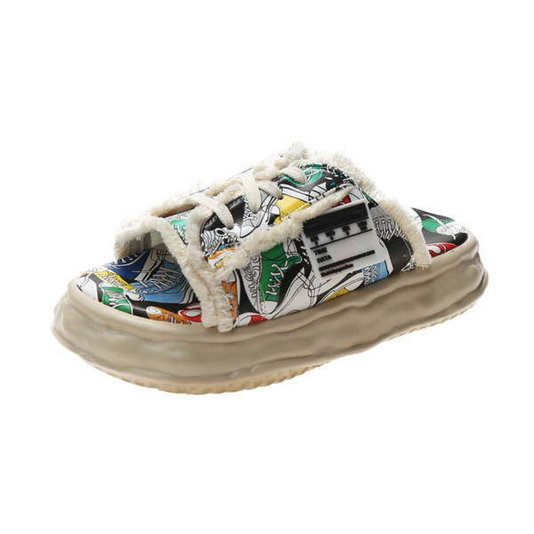 Sieviešu krāsainas čības ar mežģīnēm