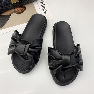 Ikdienas sieviešu čības no mākslīgās ādas ar lentīti