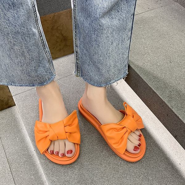 Ikdienas sieviešu čības no mākslīgās ādas ar lentīti