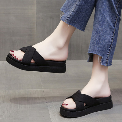 Νέο μοντέλο γυναικείες παντόφλες με πλατφόρμα 5 cm