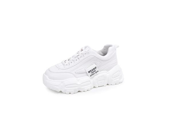 Sieviešu apavi ar šņorēm un augstām zolēm divās krāsās