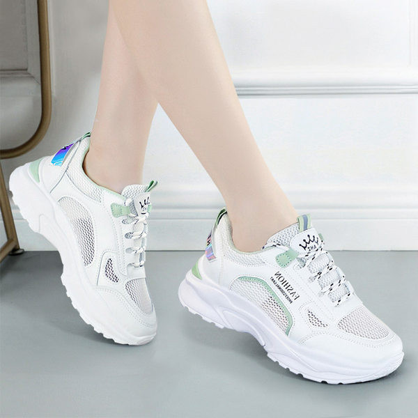 Sporta un ikdienas sieviešu kedas ar raupju zoli - divas krāsas