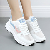 Γυναικεία αθλητικά  παπούτσια με δίχτυα και κορδόνια σε δύο χρώματα