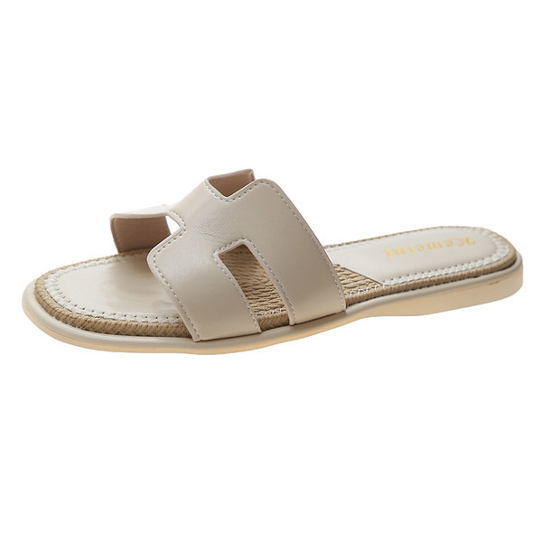 Jauna modeļa vasaras čības ar eko ādas lencēm un plakanu zoli