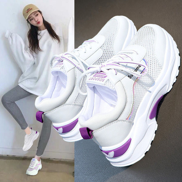 Ikdienas tīkliņveida kedas ar raupju baltu zoli