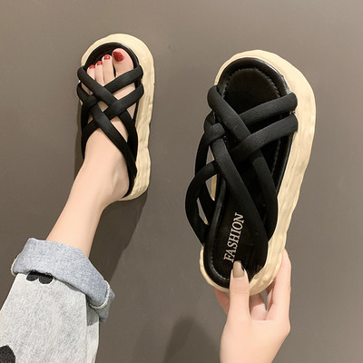 Papuci casual dama cu platforma 4 cm