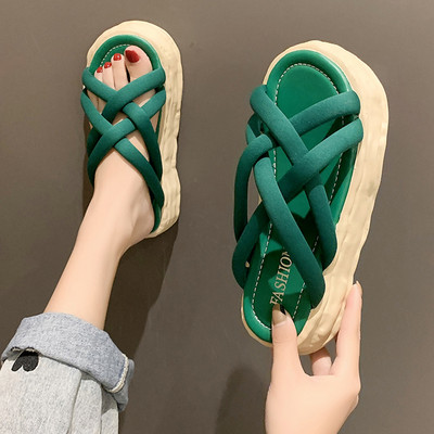 Papuci casual dama cu platforma 4 cm