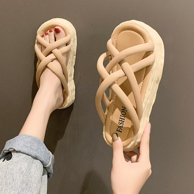 Papuci casual dama cu platforma 4 cm