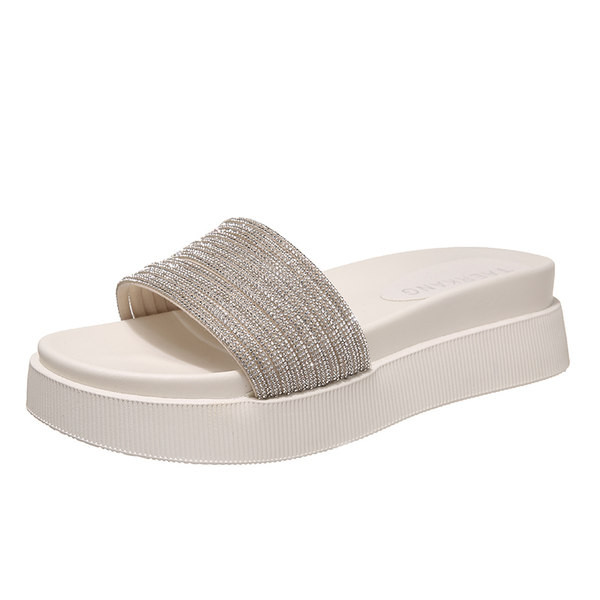 Vīriešu čības ar akmeņiem uz lences - plakana zole