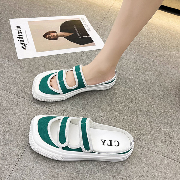 Ikdienas tekstila čības ar velcro