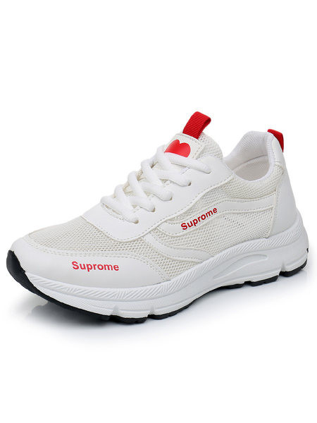 Tenisi dama din material respirabil - cu sireturi