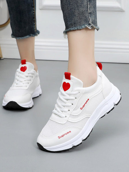 Tenisi dama din material respirabil - cu sireturi