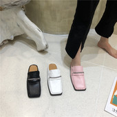 Jauns sieviešu slēgto čību modelis no mākslīgās ādas trīs krāsās