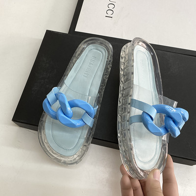 Sieviešu silikona čības ar plakanu zoli