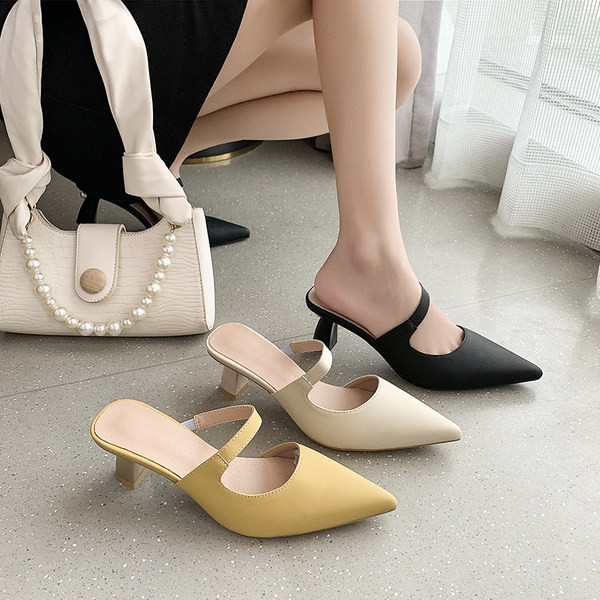 Mūsdienīgi apavi no eko ādas ar papēdi 6 cm