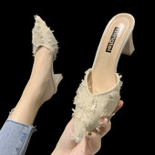 Elegantas tekstila čības ar bārkstīm