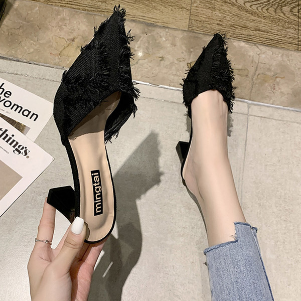 Elegantas tekstila čības ar bārkstīm