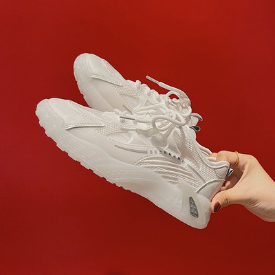 Καλοκαιρινό γυναικεία αθλητικά παπούτσια με κορδόνια σε δύο χρώματα