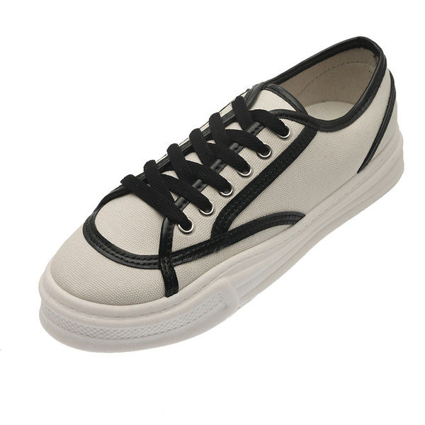 Γυναικεία πάνινα παπούτσια σε μπεζ και ροζ χρώμα