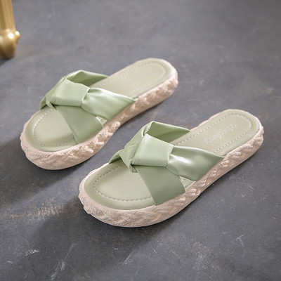 Jauna modeļa vasaras čības ar krusteniskām siksnām no eko ādas