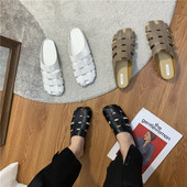 Ikdienas sieviešu čības no mākslīgās ādas trīs krāsās