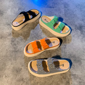 Sieviešu ikdienas čības ar tekstila lencēm