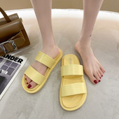 Ikdienas sieviešu neslīdošās čības ar plakanām zolēm