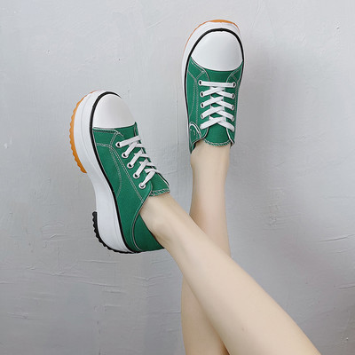 Γυναικεία casual πάνινα παπούτσια με κορδόνια σε τρία χρώματα